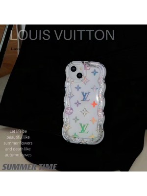 Chanel/シャネル LV/ルイヴィトン ブランド iphone 14/14 pro/14 pro maxケース 韓国風 流れ クリア 花 きらきら 蝶結び柄  カラー色 モノグラム Louis Vuitton アイフォン14/13/12/11カバー ファッション メンズ レディーズ