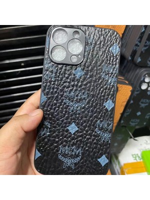 MCM エムシーエム ブランド iphone 15/14 pro/14 pro max/13 miniケース 韓国風  レザー 芸能人愛用 アイフォン15/14/13/12/11/x/xr/xs max/x/8/7ケース ファッション メンズ レディース
