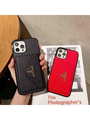 Prada/プラダ ブランド iphone15/14Pro max/14Pro/14Plus/14スマホケース 封筒型 カード入り  ビジネス セレブ愛用 アイフォン15/14プロ マックス/14プロ/14プラス/14/13/12/11カバー  大人気 メンズ レディース