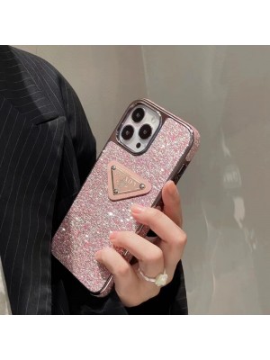 PRADA ハイブランド iphone 14/14 pro/14 pro maxケース プラダ 韓国風 クリアケース きらきら モノグラム ジャケット型 芸能人愛用 アイフォン14/14プロ/14プロ マックス/13/12/11カバー メンズ ディーズ