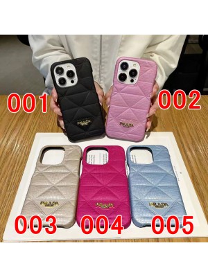 PRADA ブランド iPhone 14/14 Pro/14 Pro Maxケース プラダ オシャレ レザー風 モノグラム セレブ愛用 ジャケット型 保護 アイフォン14/14プロ/14プロマックス/13/12カバー 韓国風 メンス レデイース