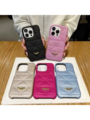 PRADA ブランド iPhone 14/14 Pro/14 Pro Maxケース プラダ オシャレ レザー風 モノグラム セレブ愛用 ジャケット型 保護 アイフォン14/14プロ/14プロマックス/13/12カバー 韓国風 メンス レデイース