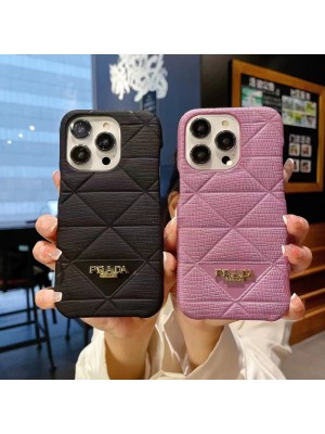 PRADA ブランド iPhone 14/14 Pro/14 Pro Maxケース プラダ オシャレ レザー風 モノグラム セレブ愛用 ジャケット型 保護 アイフォン14/14プロ/14プロマックス/13/12カバー 韓国風 メンス レデイース