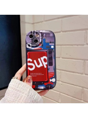 OFF-WHITE/オフホワイト SUPREME/シュプリーム ブランド iphone 13/13 pro/13 pro maxケース モノグラム 個性 楕円風 スーツケース柄 ジャケット型 ファッション メンズ レディーズ