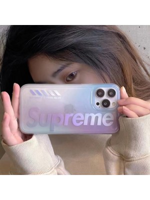 Supreme ハイブランド シュプリーム iphone 14/14 pro/14 pro max/14 plusケース 純色 クリアケース モノグラム インスタ風 アイフォン14/13/12/11カバー 大人気 メンズ レディーズ