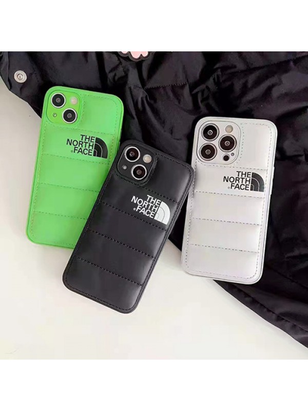 THE NORTH FACE ブランド iphone 13 pro/13 pro max/13 miniケース 芸能人愛用 オーダーメイド レザー ザ.ノース.フェイス 保護 ダウンジャケット風  レザー製 アイフォン13/13プロマックス/13ミニカバー ファッション メンス レデイース