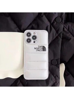 THE NORTH FACE ブランド iphone 13 pro/13 pro max/13 miniケース 芸能人愛用 オーダーメイド レザー ザ.ノース.フェイス 保護 ダウンジャケット風  レザー製 アイフォン13/13プロマックス/13ミニカバー ファッション メンス レデイース