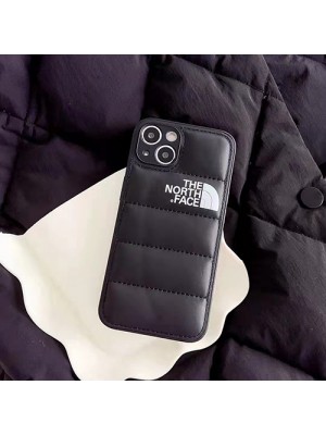 THE NORTH FACE ブランド iphone 13 pro/13 pro max/13 miniケース 芸能人愛用 オーダーメイド レザー ザ.ノース.フェイス 保護 ダウンジャケット風  レザー製 アイフォン13/13プロマックス/13ミニカバー ファッション メンス レデイース