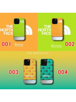 The North Face ブランド iphone 14/14 pro/14 pro maxケース 韓国風 ザ.ノース.フェイス メッキ風 モノグラム ジャケット型 芸能人愛用  アイフォン14/14プロマックス/14プラス/13/12/11カバー ファッション メンズ レディーズ