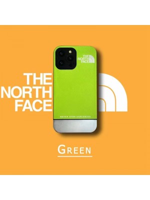 The North Face ブランド iphone 14/14 pro/14 pro maxケース 韓国風 ザ.ノース.フェイス メッキ風 モノグラム ジャケット型 芸能人愛用  アイフォン14/14プロマックス/14プラス/13/12/11カバー ファッション メンズ レディーズ