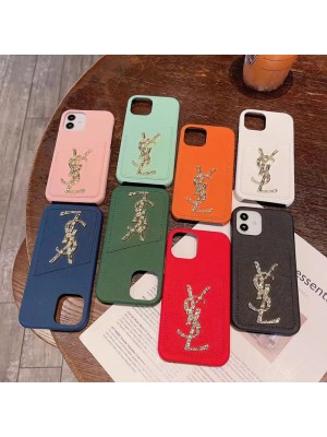 PRADA/YSL イブ・サンローラン/プラダ ブランド iPhone 14/14 Pro/14 Pro Maxケース 韓国風 カード入れ キラキラ モノグラム レザー製 カラー色 Galaxy S23/S23+/S23 Plus/S23 Ultra/S21/S20/Note20スマホケース モノグラム 芸能人愛用 アイフォン14/13/12/11/X/XS/XR/8+/7+カバー 大人気 メンズ レディーズ