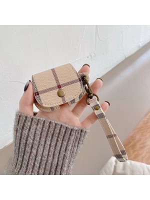 Burberry ブランド バーバリー airpods 3/pro/2/1ケース インスタ風 レザー 個性 バッグ型 カラビナ付き エアーポッズ3/プロ/1/2カバー ファッション メンズ レディース