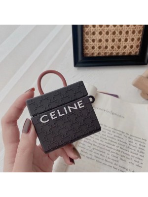 CELINE セリーヌ AirPods 3/2/1/Proケース ブランド バッグ風 第1/2/3世代 エアーポッズ1/2/3/プロカバー 紛失防止 シリコン 収納便利 メンズ レディース