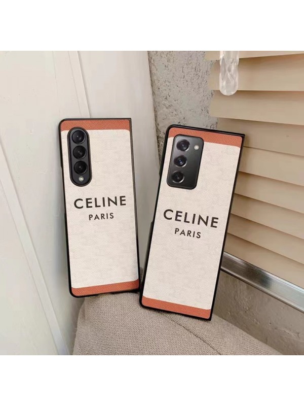 celine ブランド galaxy z fold 4/z fold 3ケース オシャレ セリーヌ 折りたたむ式 モノグラム 芸能人愛用 ギャラクシーZフォールド4/3カバー 安い ファッション メンズ レディース