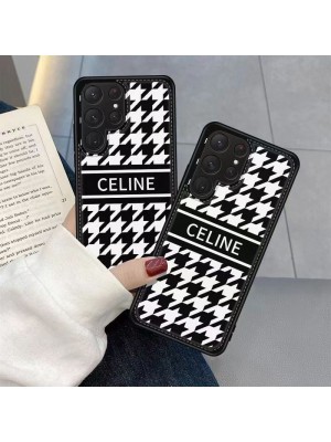 CELINE ブランド iPhone14/14 Pro/14 Pro Max/14 Plusケース 韓国風 セリーヌ モノグラム 黒白色 ジャケット型 Galaxy S23/S23 Plus/S23 Ultra/Note20/S22/S21/S20ケース 芸能人愛用 アイフォン14プラス/14プロ マックス/14プロ/14/13/12/11カバー 大人気 メンズ レディース