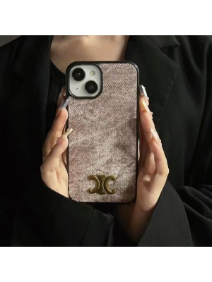 CELINE ブランド セリーヌ  iphone 14/14 pro/14 pro maxケース デニム風 モノグラム ジャケット型 アイフォン14 13 12 カバー 個性 ファッション経典 ファッション メンズ レディース