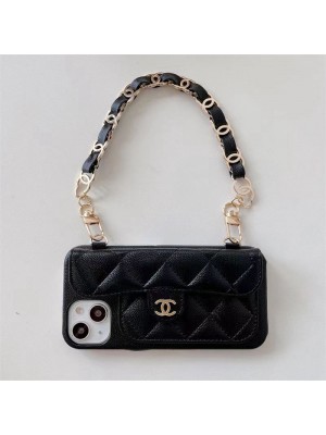 Chanel ブランド シャネル iphone 14/14 pro/14 pro maxケース 韓国風 収納可能 カード収納 財布型 ストラップ付バッグ アイフォン14/13/12/11カバー ファッション スタンド機能 メンズ レディーズ