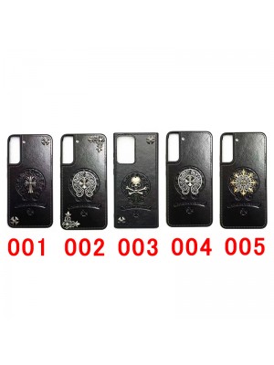 Chrome Hearts ブランド Galaxy S23/S23+/S23 Plus/s23 Ultra/S22/S21/S20/Note20ケース おしゃれ クロムハーツ モノグラム レザー ジャケット型 芸能人愛用 韓国風 ギャラクシーs23/s23プラス/s23ウルトラ/s22/s21/s20/s10/note20/note10カバー 大人気 メンズ レディーズ