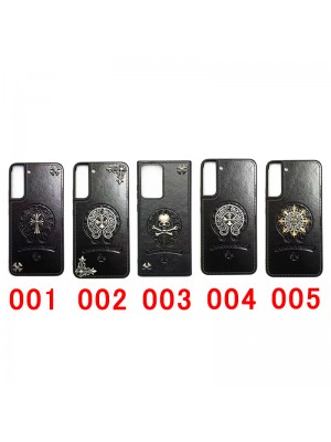 Chrome Hearts ブランド Galaxy S23/S23+/S23 Plus/s23 Ultra/S22/S21/S20/Note20ケース おしゃれ クロムハーツ モノグラム レザー ジャケット型 芸能人愛用 韓国風 ギャラクシーs23/s23プラス/s23ウルトラ/s22/s21/s20/s10/note20/note10カバー 大人気 メンズ レディーズ