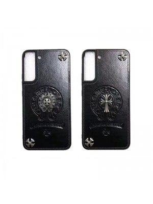 Chrome Hearts ブランド Galaxy S23/S23+/S23 Plus/s23 Ultra/S22/S21/S20/Note20ケース おしゃれ クロムハーツ モノグラム レザー ジャケット型 芸能人愛用 韓国風 ギャラクシーs23/s23プラス/s23ウルトラ/s22/s21/s20/s10/note20/note10カバー 大人気 メンズ レディーズ