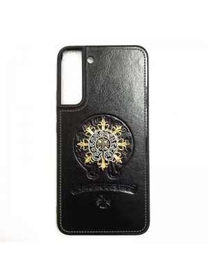 Chrome Hearts ブランド Galaxy S23/S23+/S23 Plus/s23 Ultra/S22/S21/S20/Note20ケース おしゃれ クロムハーツ モノグラム レザー ジャケット型 芸能人愛用 韓国風 ギャラクシーs23/s23プラス/s23ウルトラ/s22/s21/s20/s10/note20/note10カバー 大人気 メンズ レディーズ