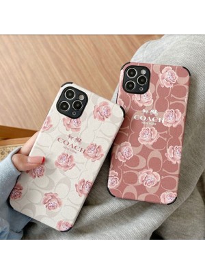 COACH ブランド iphone 13/13 pro/13 pro maxケース コーチ かわいい 花 ジャケット型 モノグラム アイフォン13/12/11/x/xr/xs/xs/8/7カバー メンズ レディース