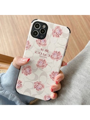 COACH ブランド iphone 13/13 pro/13 pro maxケース コーチ かわいい 花 ジャケット型 モノグラム アイフォン13/12/11/x/xr/xs/xs/8/7カバー メンズ レディース