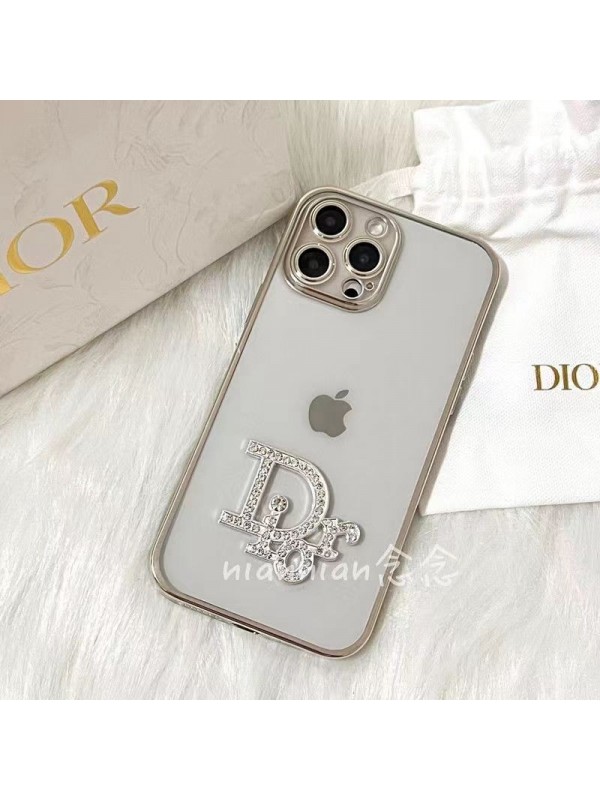 Dior ディオール ブランド iphone 14/14 pro/14 pro max/14 plusケース 韓国風 クリアケース モノグラム きらきら アイフォン14/13/12/11/x/xs/xr/8/7カバー 大人気 メンズ レディーズ