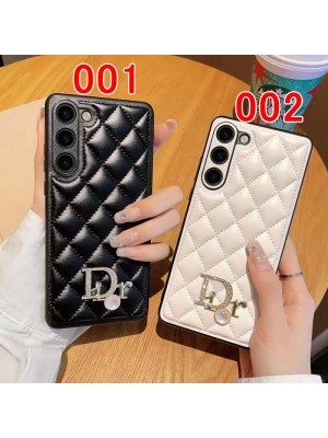 Dior ブランド Galaxy S23/S23 Plus/S23 Ultraケース ディオール 韓国風 キラキラ 革製 モノグラム レザー ジャケット型 セレブ愛用 ギャラクシーs23カバー huawei メンズ レディーズ