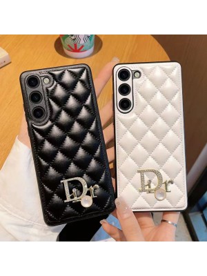 Dior ブランド Galaxy S23/S23 Plus/S23 Ultraケース ディオール 韓国風 キラキラ 革製 モノグラム レザー ジャケット型 セレブ愛用 ギャラクシーs23カバー huawei メンズ レディーズ