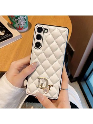 Dior ブランド Galaxy S23/S23 Plus/S23 Ultraケース ディオール 韓国風 キラキラ 革製 モノグラム レザー ジャケット型 セレブ愛用 ギャラクシーs23カバー huawei メンズ レディーズ