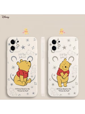 ディズニー iphone 13 pro/13 pro max/13 miniケース インスタ風 ブランド くまのプーさん DISNEY シリコンケース ジャケット型 モノグラム 耐衝撃 アイフォン13/12/11/x/xr/xs/8/7カバー ファッション メンズ レディース