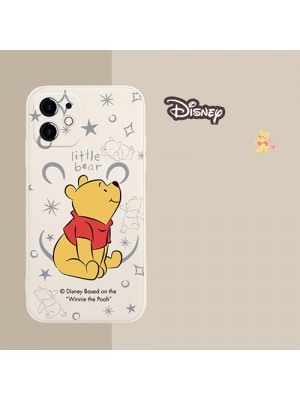 ディズニー iphone 13 pro/13 pro max/13 miniケース インスタ風 ブランド くまのプーさん DISNEY シリコンケース ジャケット型 モノグラム 耐衝撃 アイフォン13/12/11/x/xr/xs/8/7カバー ファッション メンズ レディース