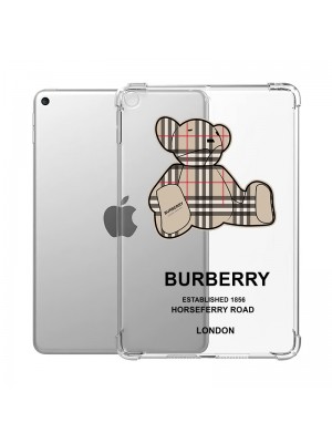 バーバリー/BURBERRY ブランド ipad air 5/4/mini 6/9/pro 2021ケース 安い クリア 熊柄 ペンスロット付  シリコン製 全機種対応 モノグラム ジャケット型 アイパッド エアー5/ミニ 6/9/プロ2021カバー 12.9/11/10.9インチ メンズ レディース