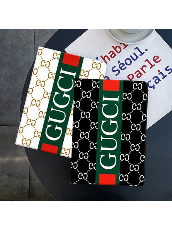 GUCCI ブランド iPad mini6/9ケース pro 2021 ハイブリッド モノグラム ケース グッチ  2020/2021ケース 12.9/11インチ 軽量 黄変しにくい 保護 ハード背面対応 ソフトフレーム 高級ファッション