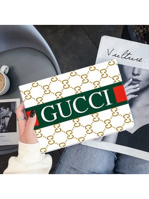 GUCCI ブランド iPad mini6/9ケース pro 2021 ハイブリッド モノグラム ケース グッチ  2020/2021ケース 12.9/11インチ 軽量 黄変しにくい 保護 ハード背面対応 ソフトフレーム 高級ファッション