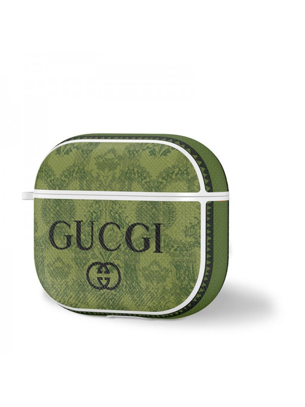 GUCCI グッチ ハイブランド Airpods 3/2/1/proケース 紛失防止 レザー製 モノグラム柄 カラビナ付き エアーポッズプロ/3収納カバー 第1/2/3世代 保護性 携帯便利 大人気 メンズ レディーズ