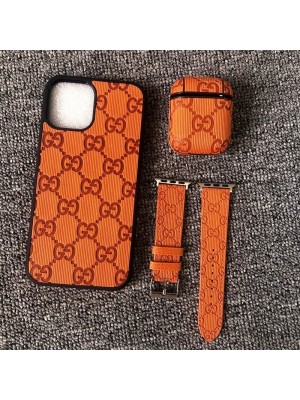 グッチ/Gucci ブランド iphone se3/13/13 pro/13 pro max/13 miniケース おしゃれ  3点セット AirPods3/2/1/proケース 芸能人愛用 Apple Watch 7/6/se/5/4ハンド ベルト 大人気 メンズ レディーズ