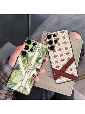 Gucci ブランド Galaxy S23/S23+/S23 Plus/S23 Ultra/A54 5Gケース 韓国風 グッチ モノグラム 植物柄 ジャケット型 ギャラクシーs23/s23プラス/s23ウルトラ/a54 5g/a53/a52カバー  耐衝撃 ファッション メンズ レディーズ