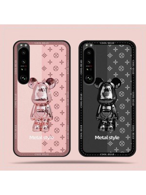 LV ブランド xperia 5 iv/1 iv/10 iv/ACE III/1 iii/5 iii/10 iii/Ace iiケース INS風 レザー製 熊 ルイヴィトン モノグラム ジャケット型 エクスペリア1III/5III/10III/ACE2カバー iPhone 14/13 mini/14 pro/14 pro maxカバー ファッション メンズ レディーズ