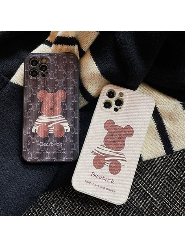 LV ルイヴィトン ブランド iphone 13pro/13mini/13pro maxケース KAWS カウズ CELINE 熊柄 BE@RBRICK ジャケット型 モノグラム アイフォン13/12/11/x/8/7カバー メンズ レディーズ