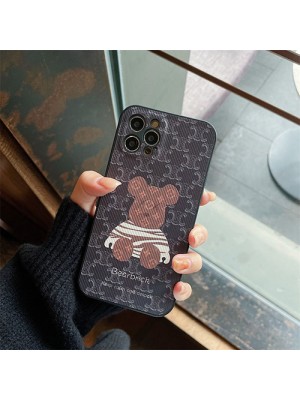 LV ルイヴィトン ブランド iphone 13pro/13mini/13pro maxケース KAWS カウズ CELINE 熊柄 BE@RBRICK ジャケット型 モノグラム アイフォン13/12/11/x/8/7カバー メンズ レディーズ