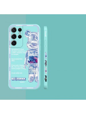 KAWS/カウズ Be@rbrick/ベアブリック  ブランド iphone SE3/13/13 pro/13 pro maxケース お洒落 熊 モノグラム シリコン ジャケット型 Galaxy S22/s22+/s22 ultraケース Huawei p50/Mate40カバー ファッション メンズ レディーズ
