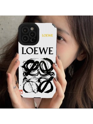 LOEWE ブランド iphone 13/13 pro/13 pro maxケース ジャケット型 ロエベ 芸能人愛用 モノグラム 墨風 四角保護 アイフォン13/12/11/x/xs/xr/8+/7+カバー ファッション メンズ レディーズ