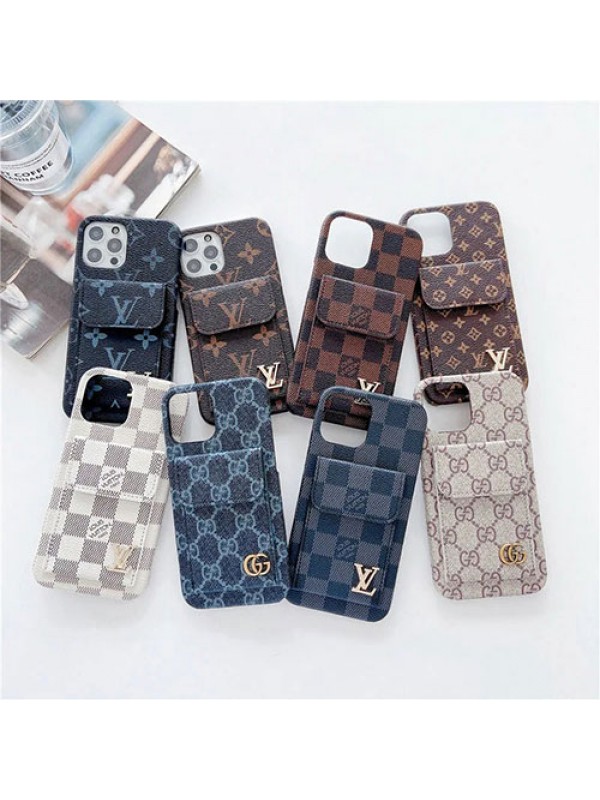 LV/ルイヴィトン GUCCI/グッチ ブランド iphone 14/14 pro/14 pro max/14 plusケース カード入れ レザー モノグラム ポケット付き ビジネス アイフォン14/13/12/11/x/xr/xs/8/7カバー ファッション メンズ レディーズ