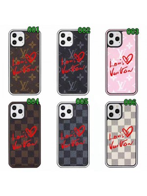 LV ブランド iphone 13/13 pro/13 mini/13 pro maxケース ルイヴィトン 格子 心柄 ジャケット型 モノグラム 芸能人愛用 アイフォン13/12/11/X/XS/XR/8/7カバー ファッション メンズ レディーズ