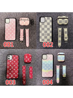 ルイヴィトン/LV ブランド iphone se3/13/13 pro/13 pro max/13 miniケース 芸能人愛用 安い3点セット AirPods3/2/1/proケース Apple Watch 7/6/se/5/4ハンド ベルト 大人気 メンズ レディーズ 