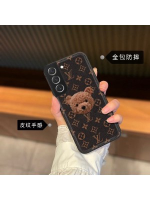 LV ブランド ルイヴィトン iphone 14/14 Pro/14 Pro Max/14 Plus/se 第3世代/13/13 pro/13 pro maxケース かわいい熊柄 Galaxy a53/S22/s22+/s22 ultra/note21ケース 全機種対応 モノグラム Xperia 1/5/10 iv/pro-i/aceiii/1iii/5iii/10iii/カバー ジャケット型大人気 メンズ レディーズ