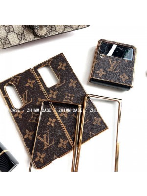 Louis Vuitton ルイヴィトン ブランド Galaxy Z Flip 4 5G/Fold 4ケース かわいい モノグラム 折り畳み ギャラクシーZ flip fold 4 3 2 1カバー 大人気 メンズ レディース