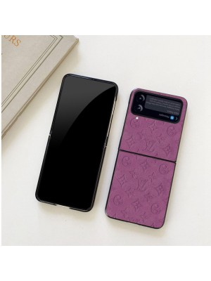 LV ハイブランド Galaxy Z Flip 4/Z Flip 3ケース モノグラム ルイヴィトン 折りたたむ 保護 芸能人愛用 ギャラクシーzフリプ4スマホケース ファッション メンズ レディース